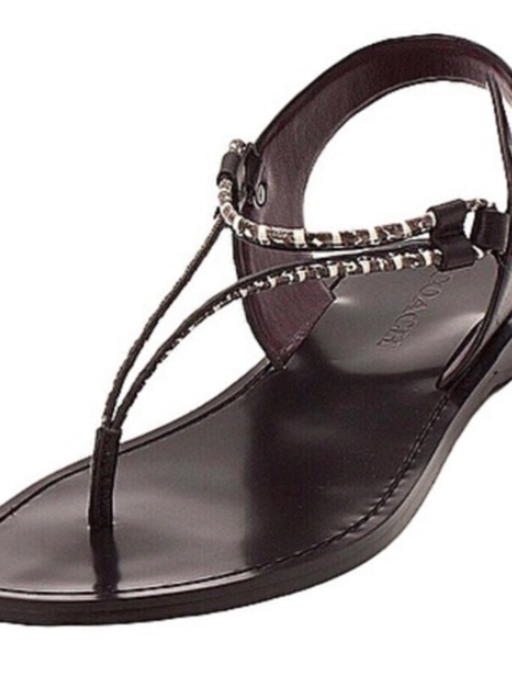 Coach Clarkson Leather Thong Sandals